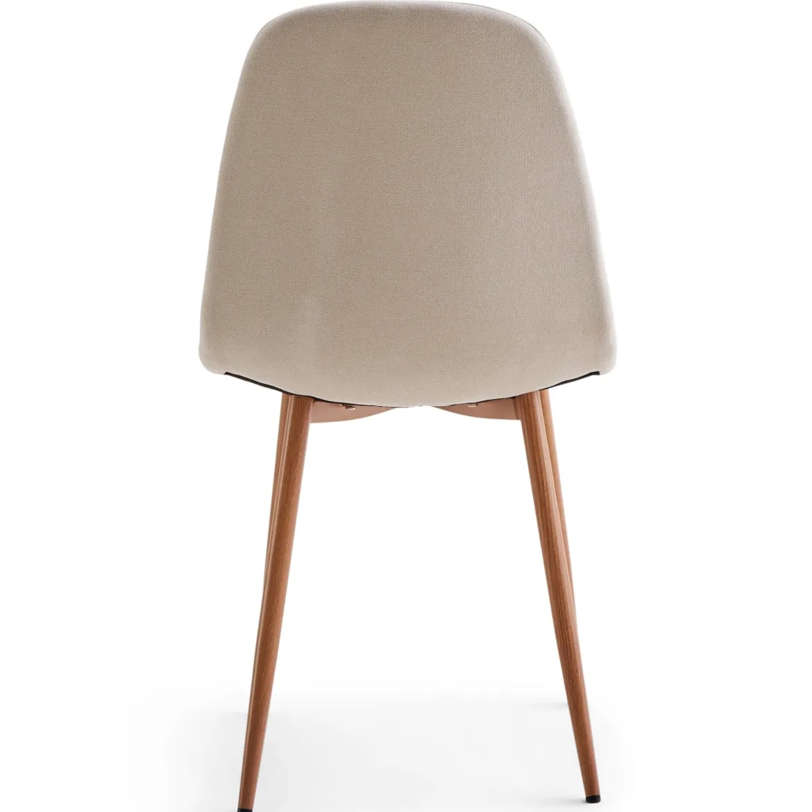 Anna spisebordsstol - beige tekstil med egelook