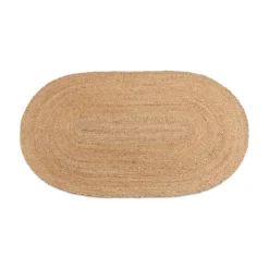 Arthur oval tæppe - Jute 50x70cm