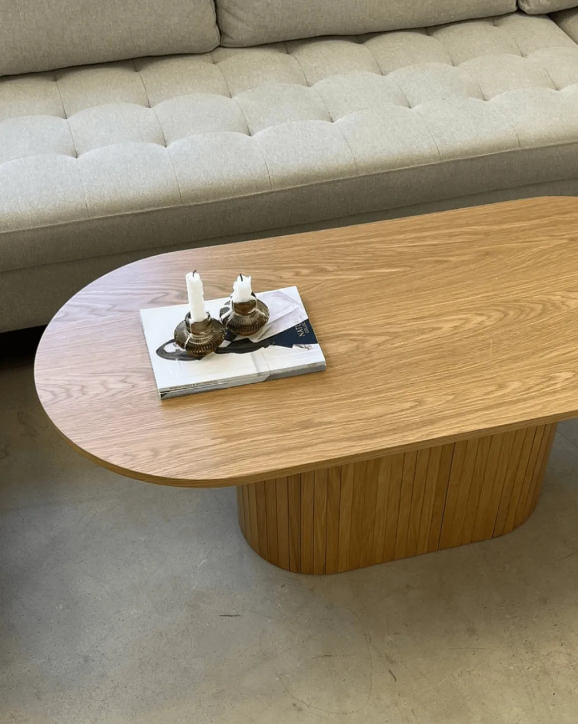 Bobby - Oval sofabord 120x55x45 cm Eg