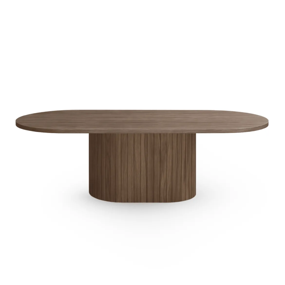 Bobby - Oval sofabord 120x55x45 cm Røget Eg