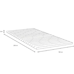 Boxmadras seng i beige 180x200 cm med 4 cm topmadras i PU-skum ekskl. ben