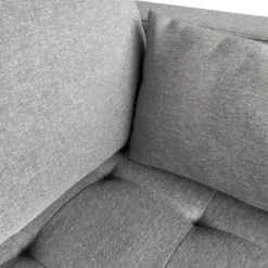 Brandy - Højrevendt og venstrevendt vendbar chaiselong sofa grå - L: 290 x D: 96 x H: 80 cm