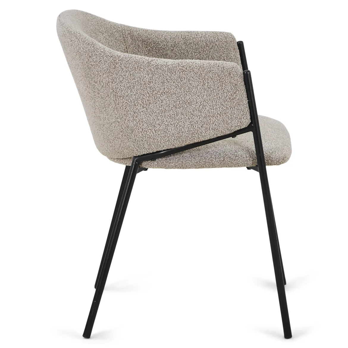 Carolina spisebordsstol i beige boucle