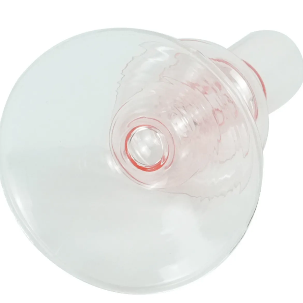 Chicka lysestage glas lyserød 21 cm
