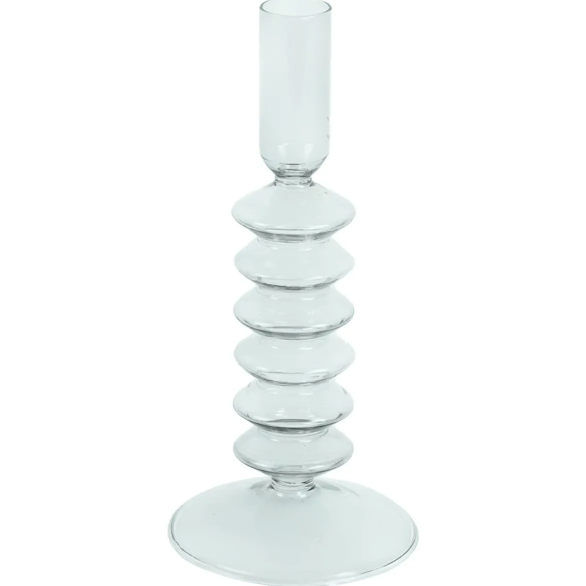 Chili lysestage glas grå 21 cm
