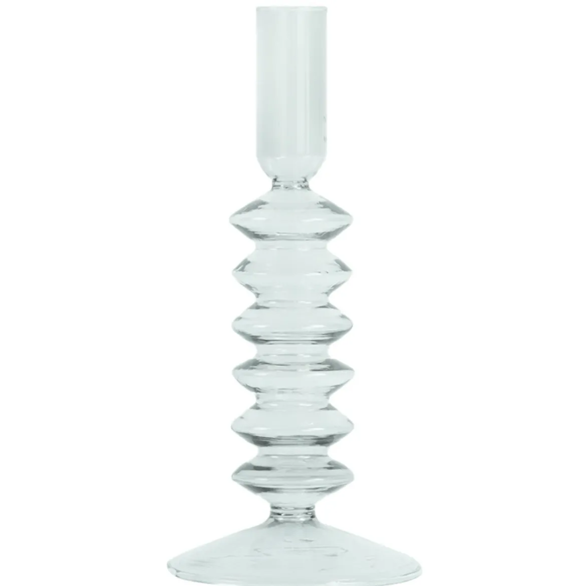 Chili lysestage glas grå 21 cm