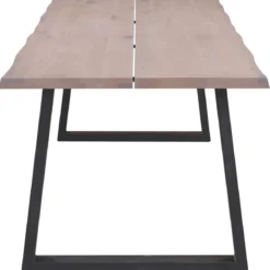 Esther plankebord - 300x95 cm - i hvidolieret eg med firkantet ben - (Forberedt til tillægsplader)