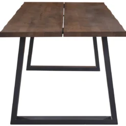 Esther plankebord - 300x95 cm - i smoked eg med firkantet ben - (Forberedt til tillægsplader)