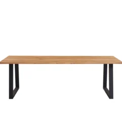 Esther plankebord - 200x95 cm - naturligt olieret eg med firkantet ben (Forberedt til tillægsplader)