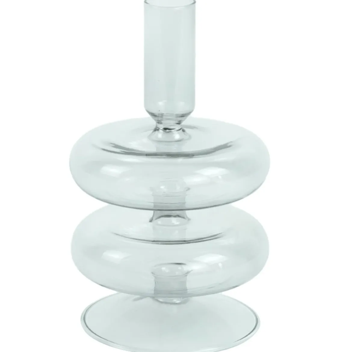 Fairy glas lysestage grå 15 cm
