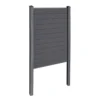 Finley komposithegn startmodul - H: 180 x L: 95 cm - Antracitgrå/sort