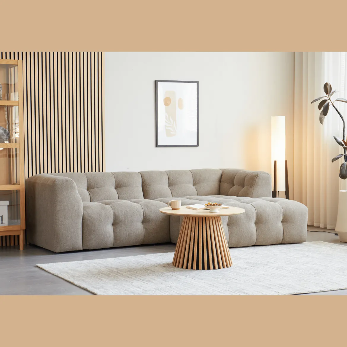 Fleksibel akustikpanel i egetræsfiner 2400x520x18 mm