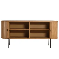 Florence jalousi skab med lameller i eg 160x45x75 cm
