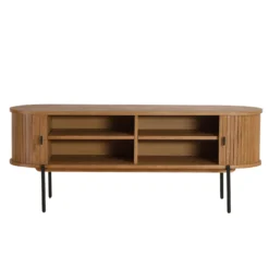 Florence jalousi tv-bord med lameller i eg 138x40x55 cm