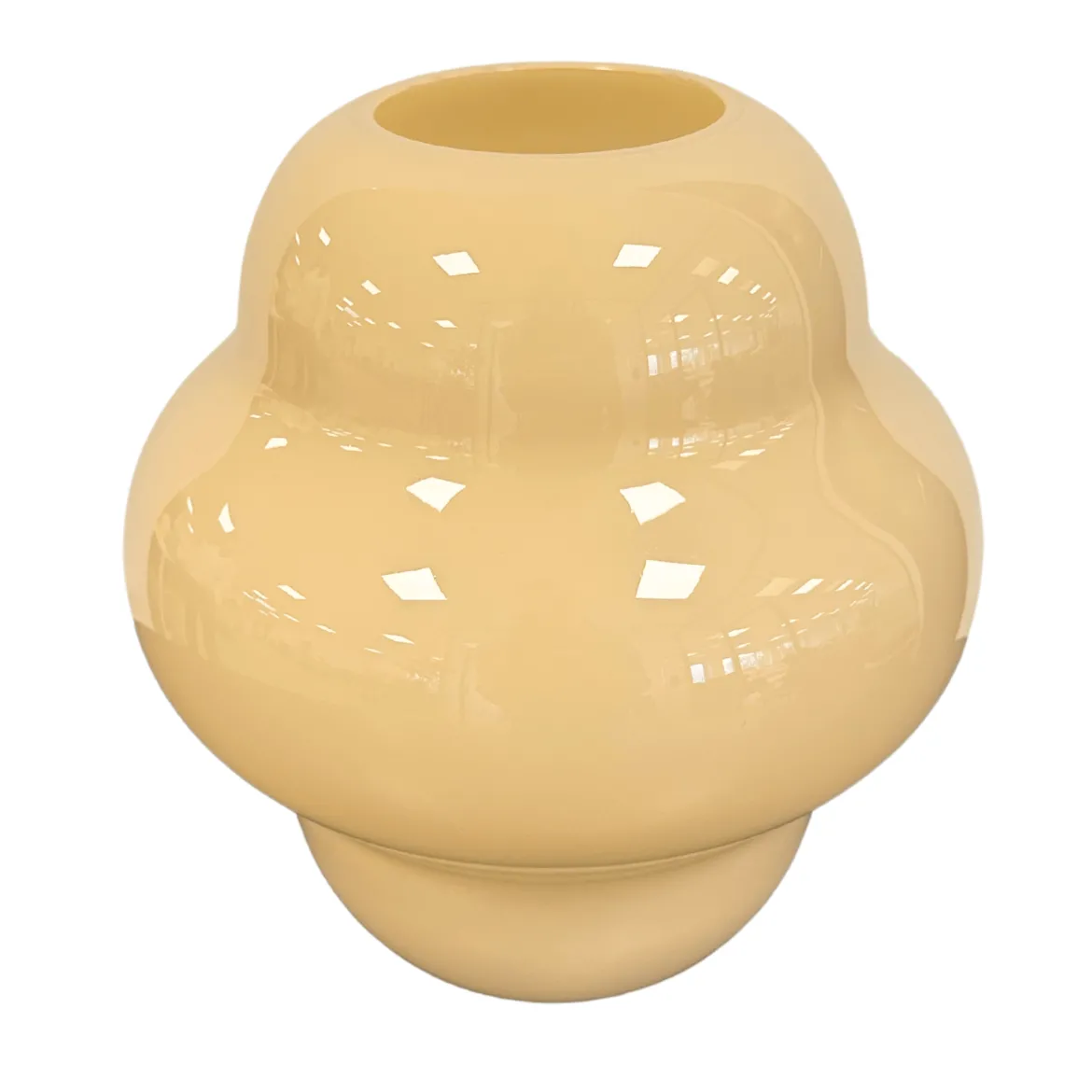 Gina glasvase gul 20 cm