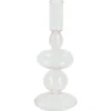 Gracie glas lysestage lyserød 18 cm