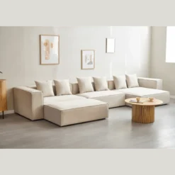 Hailey højre chaiselong modul i beige L: 147 X D: 148 X H: 65 cm