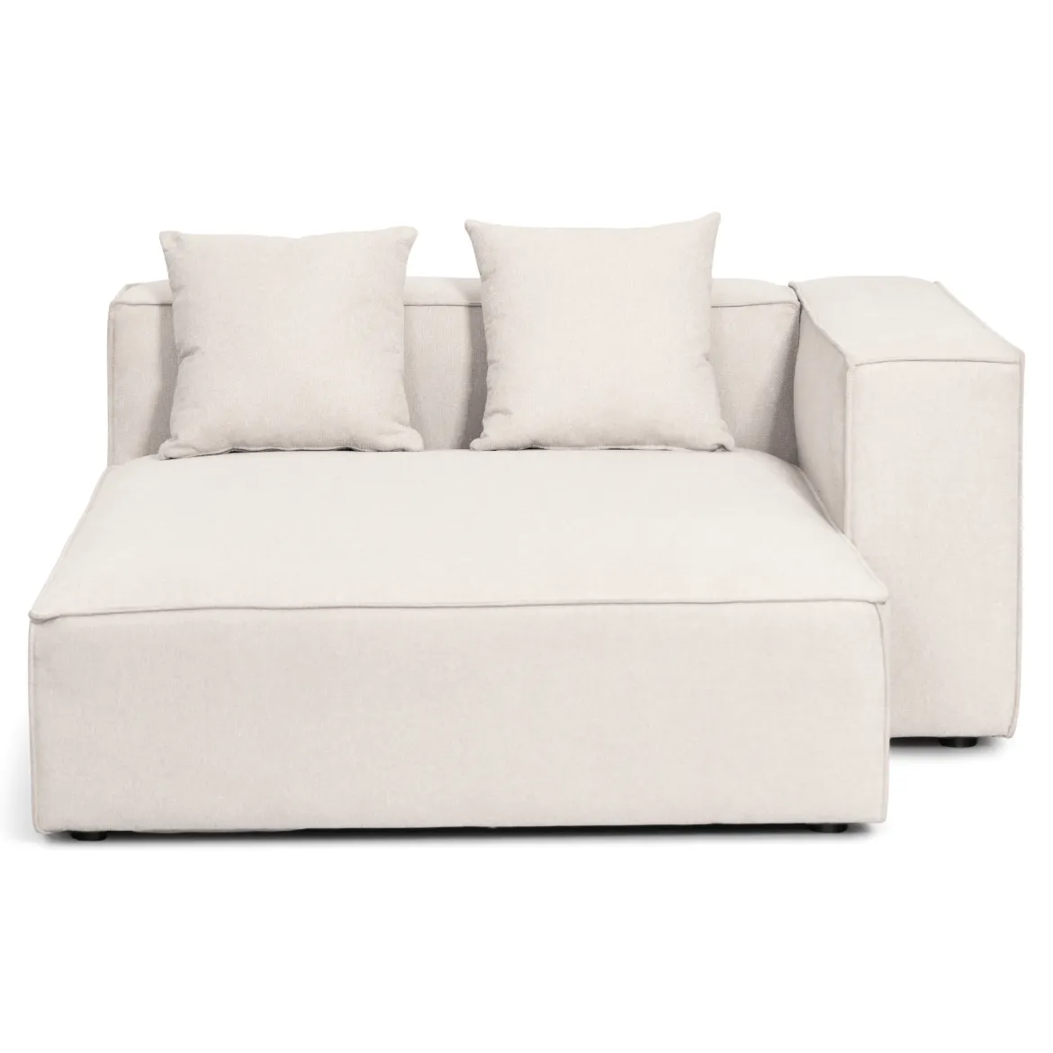 Hailey - Højrevendt chaiselong modulsofa i beige med 2 moduler L: 294 X D: 148 X H: 65 cm