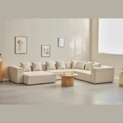 Hailey hjørne modul i beige L: 100 X D: 100 X H: 65 cm
