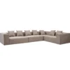Hailey - Hjørnesofa modulsofa i sand med 4 moduler (Opstilling 2) L: 368 X D: 247 X H: 65 Cm