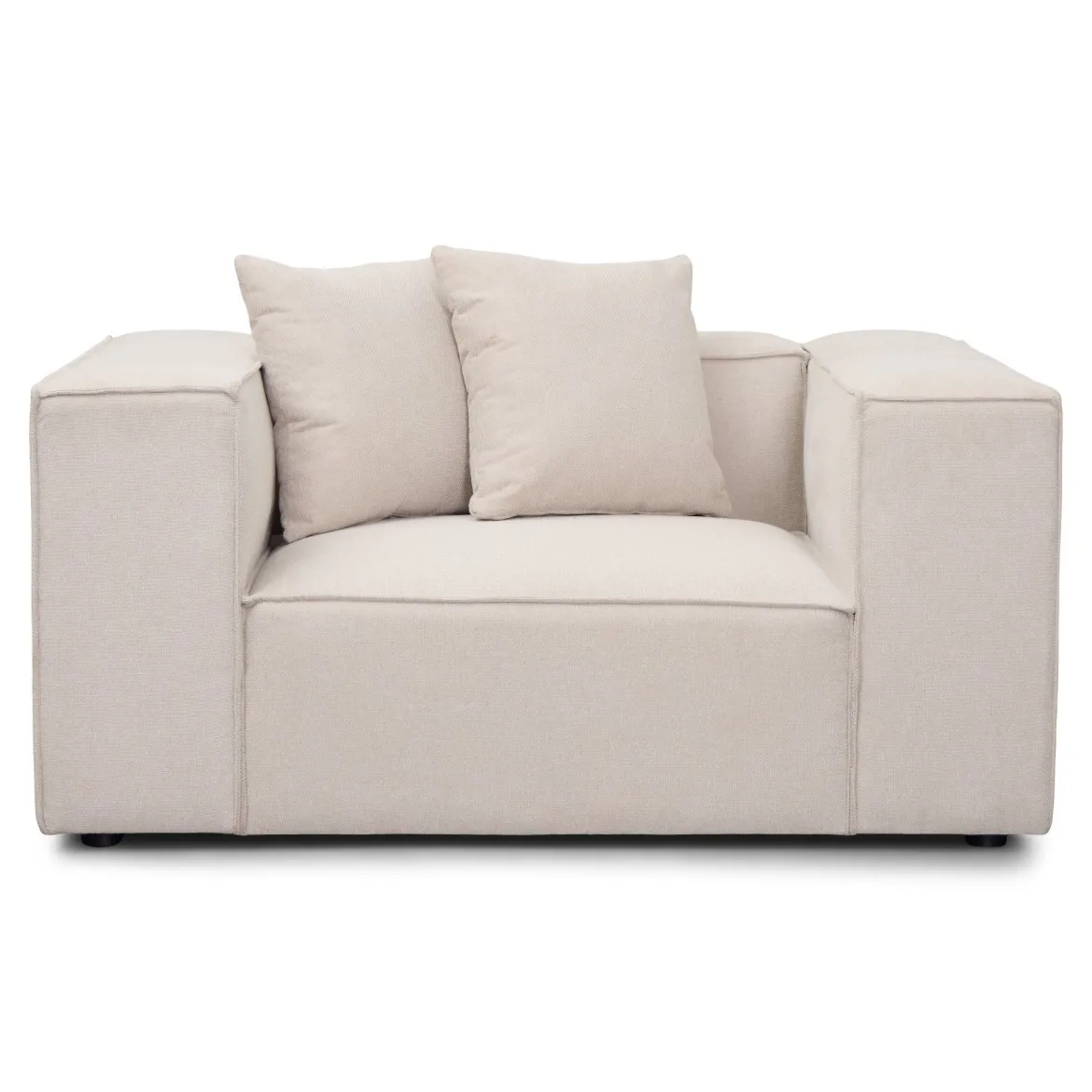 Hailey lænestol i beige L: 136 X D: 100 X H: 64 Cm