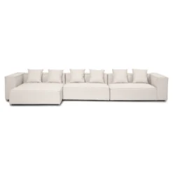 Hailey - Venstrevendt chaiselong modulsofa i beige med 3 moduler L: 415 X D: 148 X H: 65 cm
