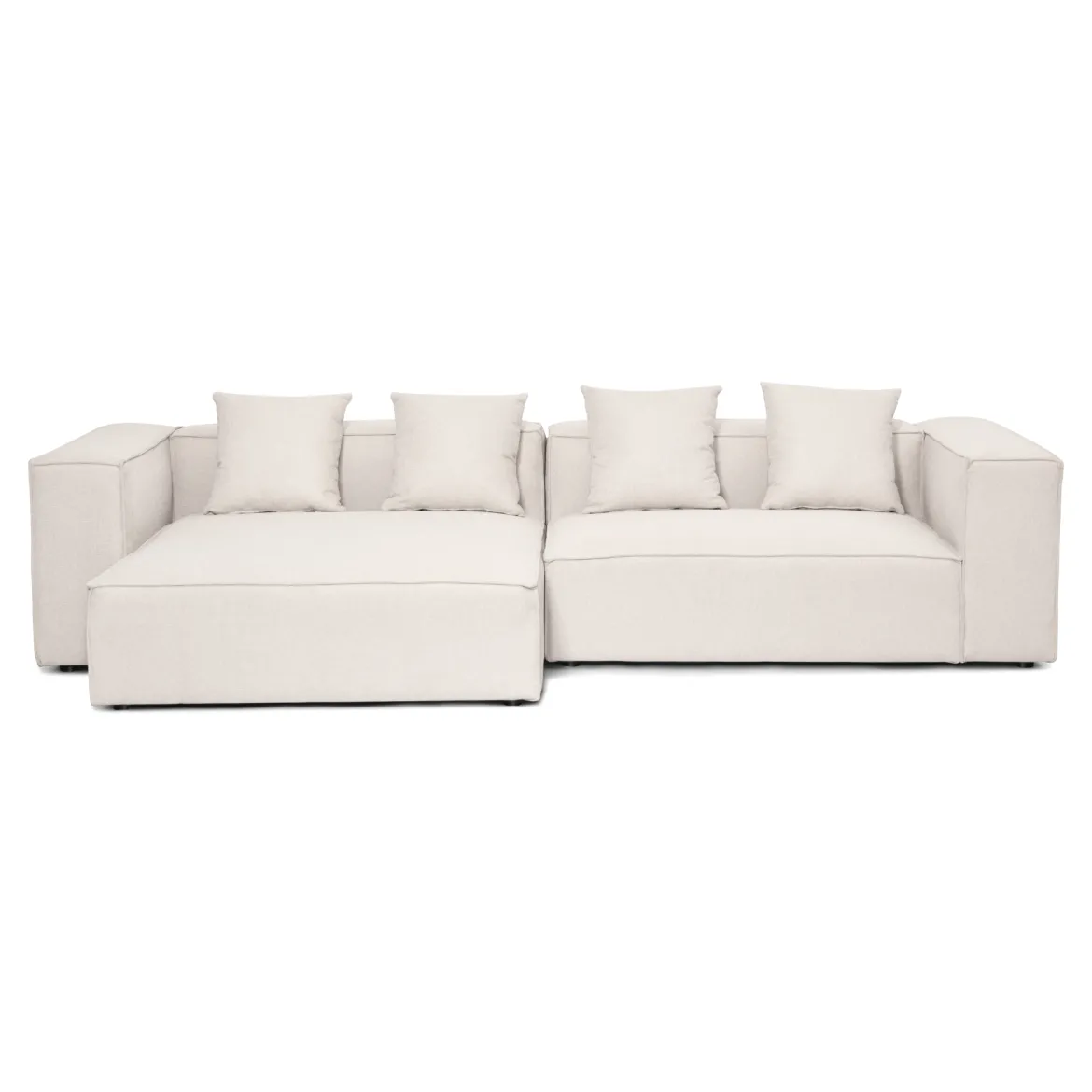 Hailey - Venstrevendt chaiselong modulsofa i beige med 2 moduler L: 294 X D: 148 X H: 65 cm