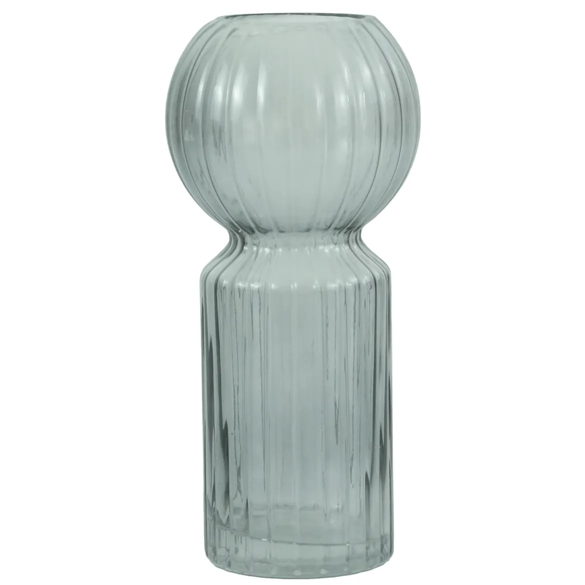 Hera glas vase grå 23 cm