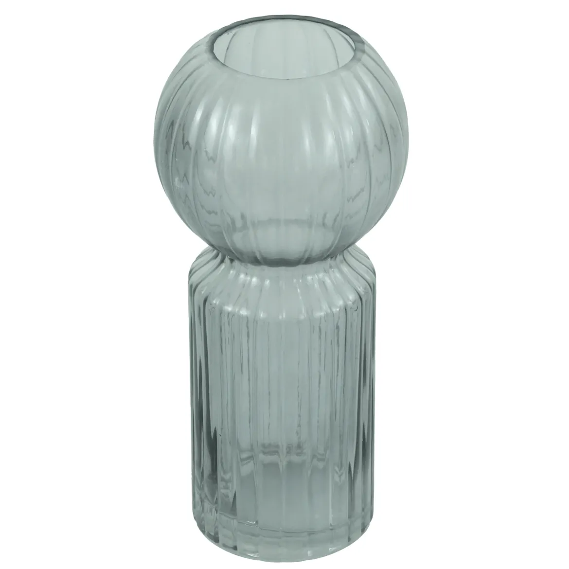 Hera glas vase grå 23 cm