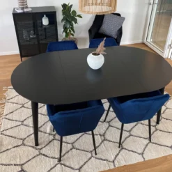 Herman glas skænk/vitrineskab - Sort metal 80x40x105 cm