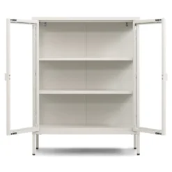 Herman glas skænk/vitrineskab - Beige metal 80x40x105 cm