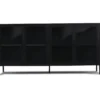 Herman Vitrineskab - Sort metal/glas - 170x40x85 cm
