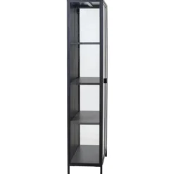 Herman Vitrineskab - Sort metal/glas - 80x40x180 cm