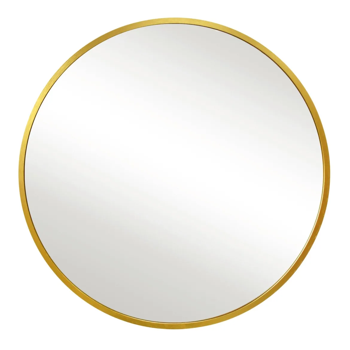 Kaya rundt spejl med messing/guld ramme Ø70 cm