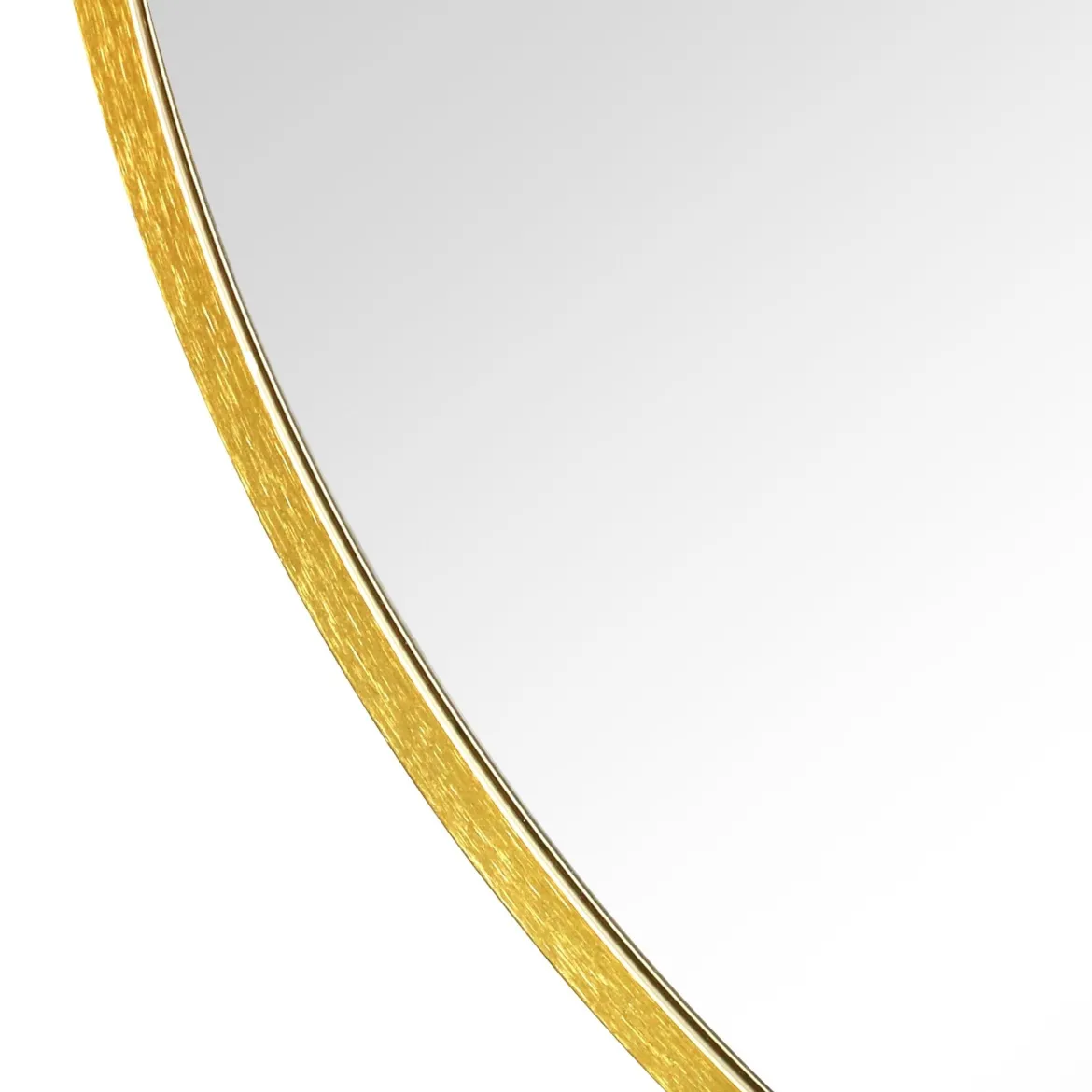 Kaya rundt spejl med messing/guld ramme Ø70 cm