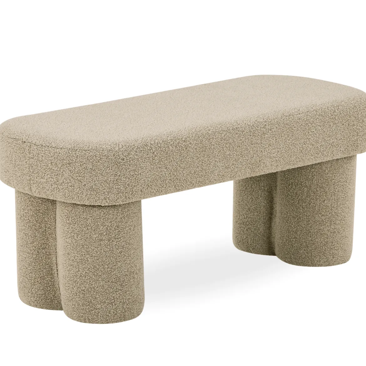 Linea bænk beige Boucle 100x42x44 cm