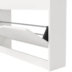 Livo skoskab med 2 låger i hvid
