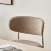 Lucinda spisebodsstol i chrome med sand tekstil