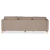 Lulu - Højrevendt og venstrevendt vendbar chaiselong sofa i sand - L: 215 x D: 82 x H: 78 cm