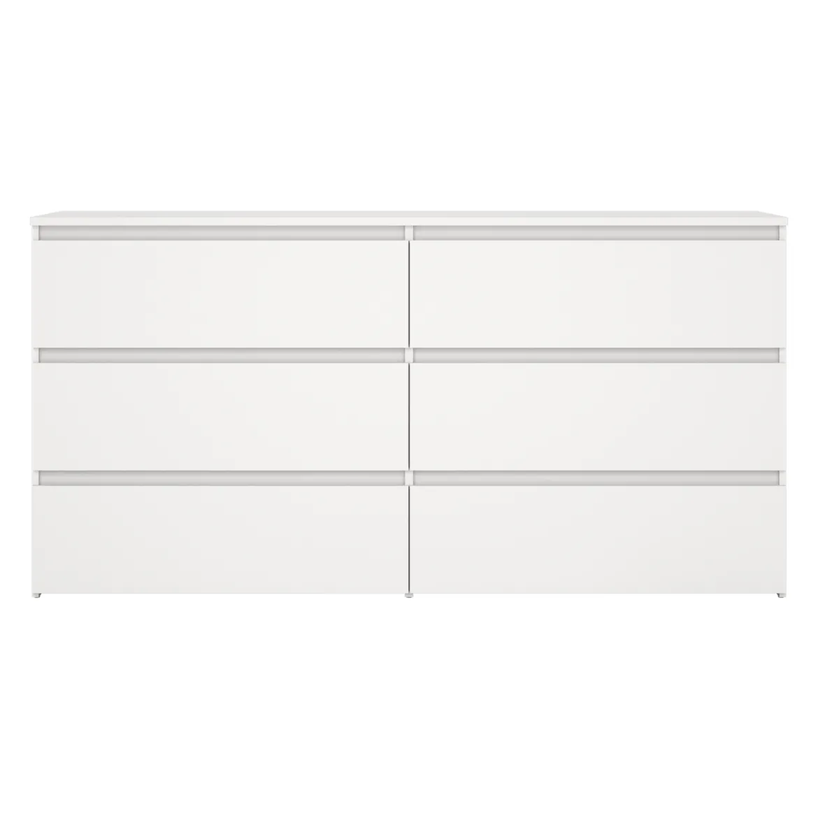 Maise kommode H:70 x B:138 x B:41 cm med 6 skuffer i hvid