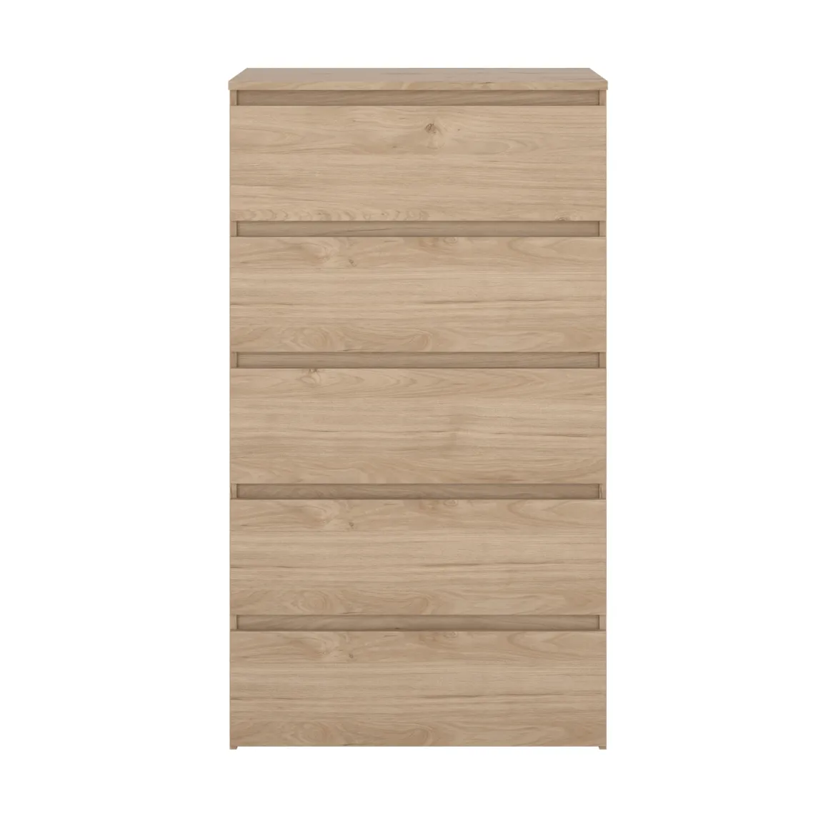 Maise kommode H:114 x B:65 x D:41 cm med 5 skuffer i egelook