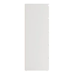 Maise kommode H:114 x B:65 x D:41 cm med 5 skuffer i hvid. Uden emballage / Mindre skader - se produktbeskrivelse (OUB12278)