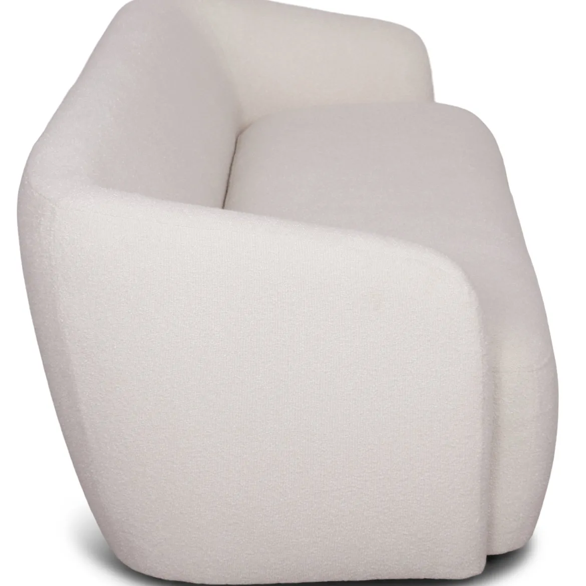 Melisa - 3 personers sofa i hvid boucle L: 220 x D: 84 x H: 66 cm