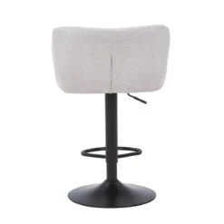 Melody Barstol - beige tekstil med justerbar højde og drejefunktion