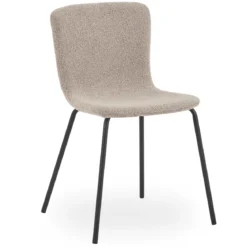 Miley spisebordsstol i beige boucle