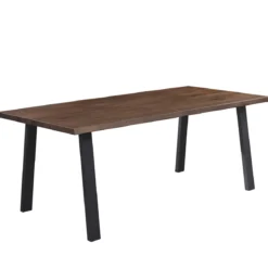 Molly plankebord - 200x95 cm - i smoked eg med A-ben - (Forberedt til tillægsplader)