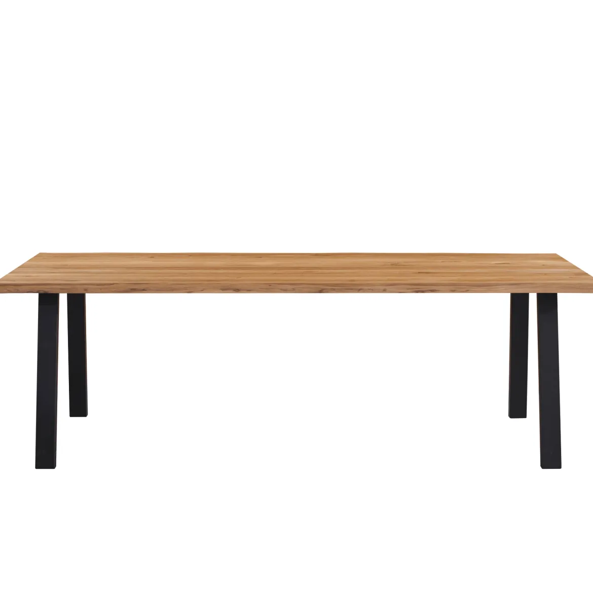 Molly plankebord - 200x95 cm - naturligt olieret eg med A-ben (Forberedt til tillægsplader)