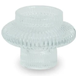 Nala glas lysestage klar 6 cm