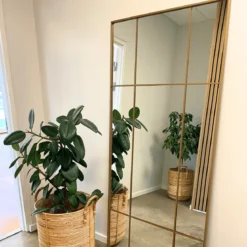 New Yorker spejl med guld/messing farvet ramme 180 x 80 cm