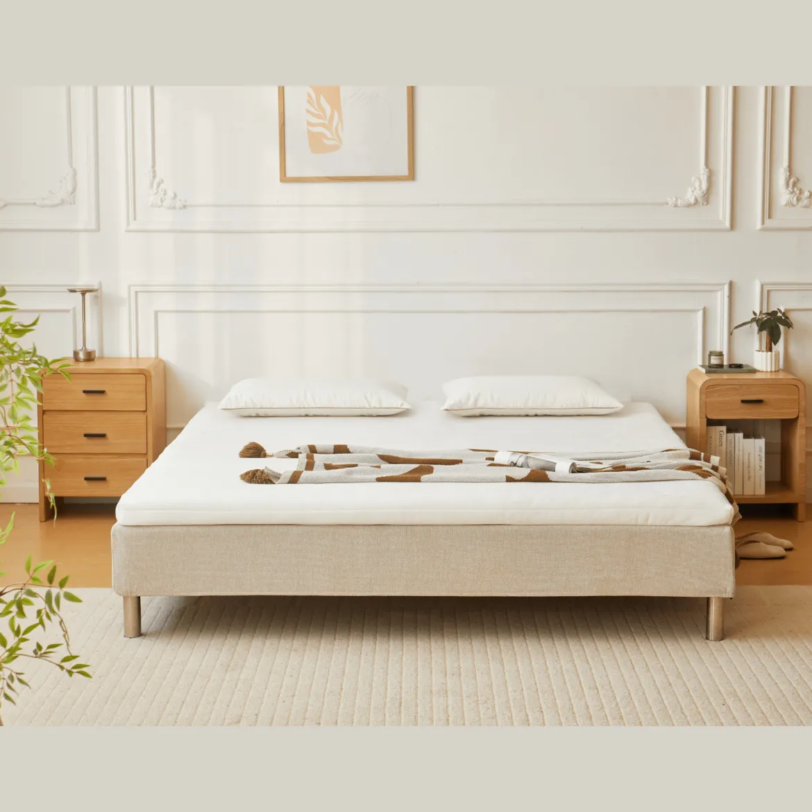 Premium Aksel hvid topmadras i memoryskum 180x200x7 cm